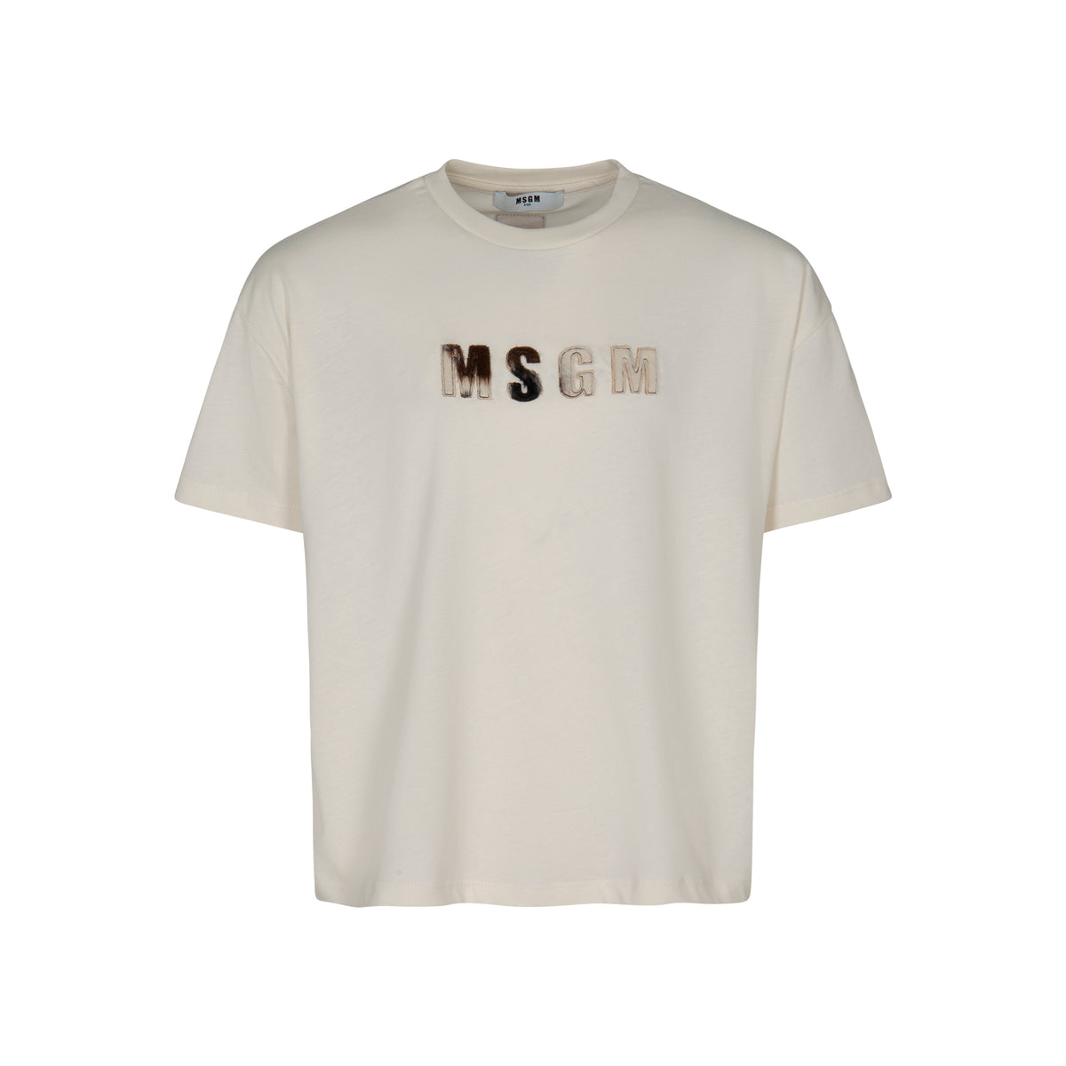 T-shirt CREMA/CREAM MSGM