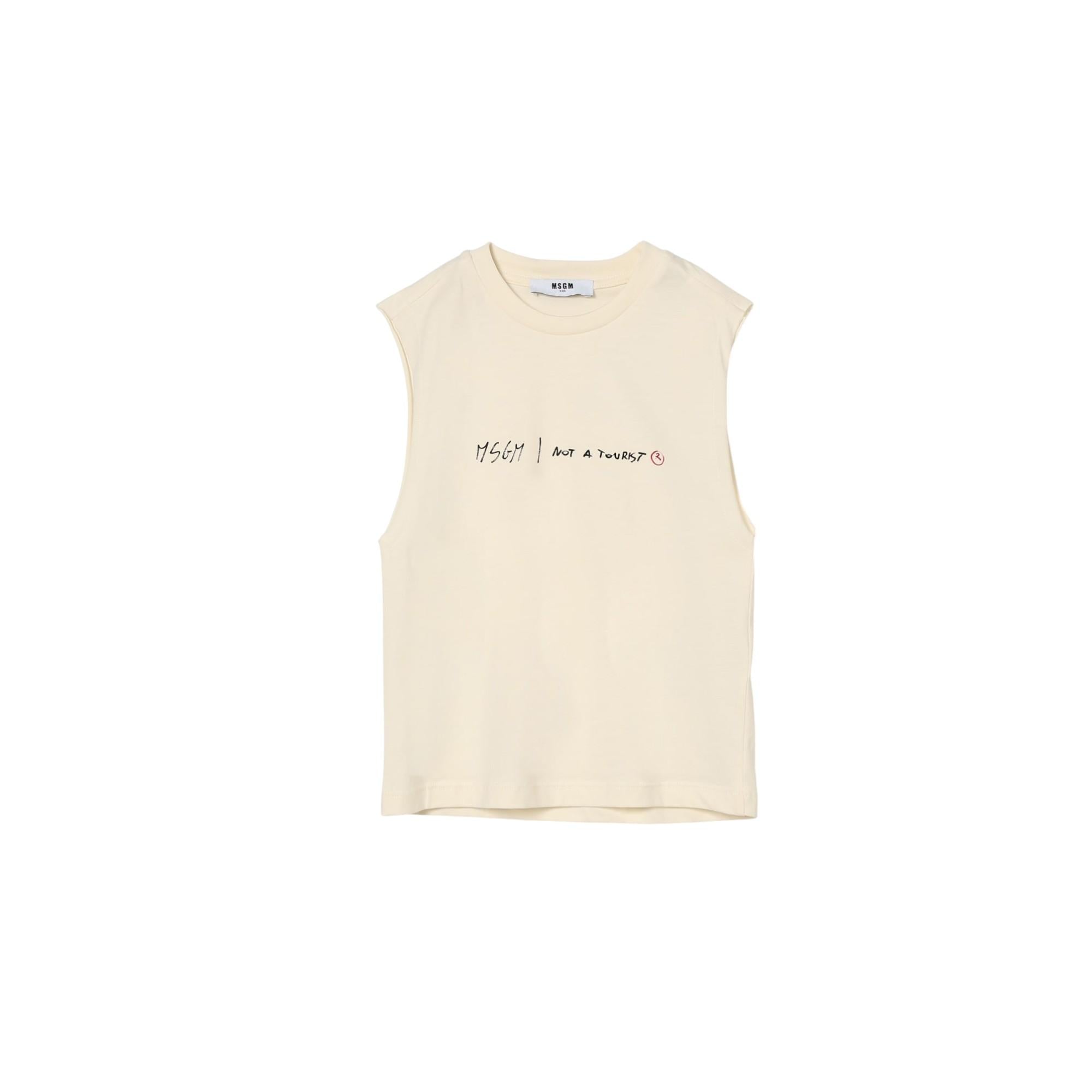 T-shirt Crema MSGM