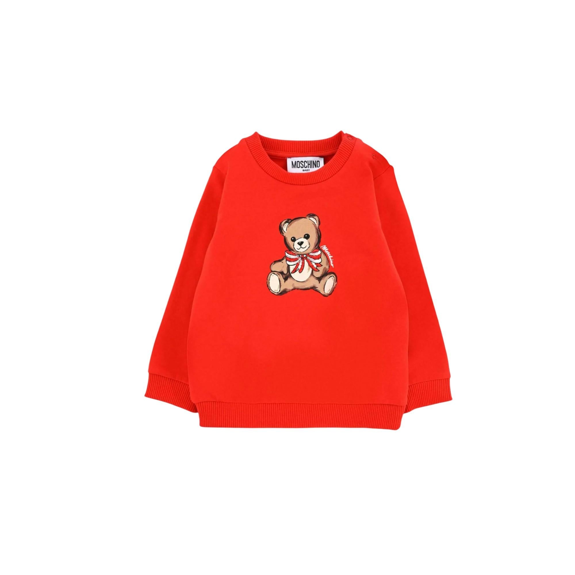 Felpa Red MOSCHINO BABY MFF02K-LDA1650109 MOSCHINO BABY