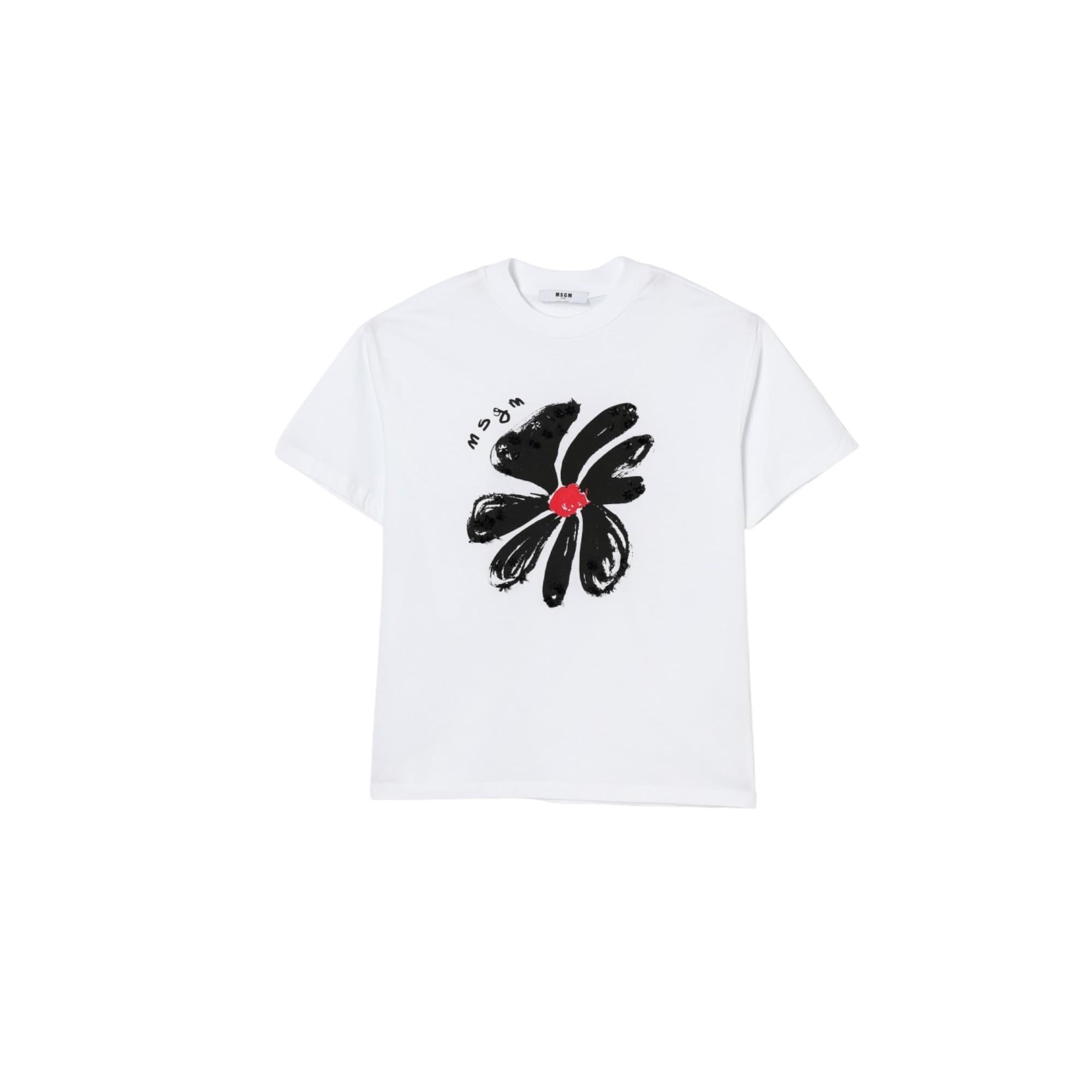 T-shirt Bianco MSGM