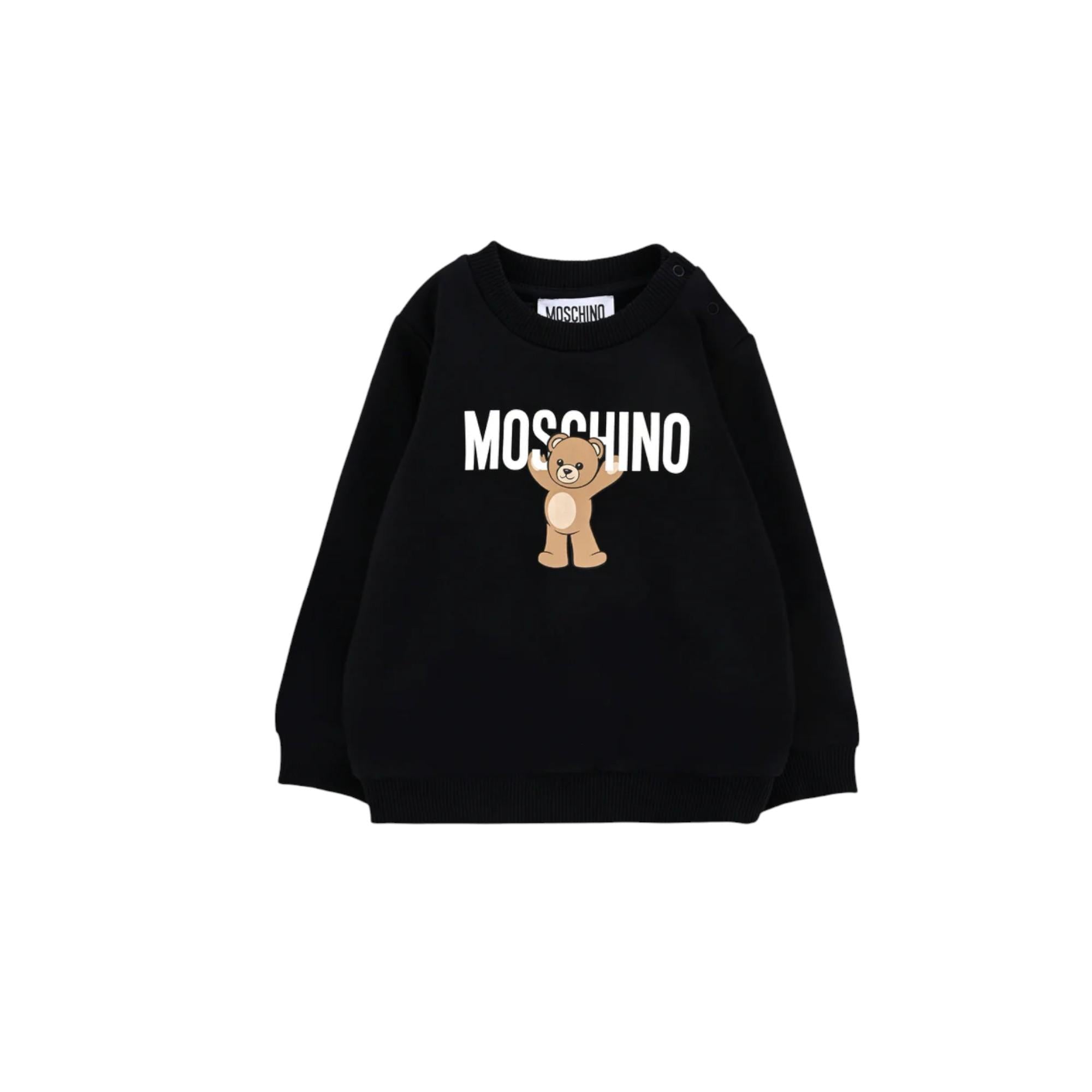 Felpa Nero MOSCHINO BABY MNF060-LCA4060100 MOSCHINO BABY