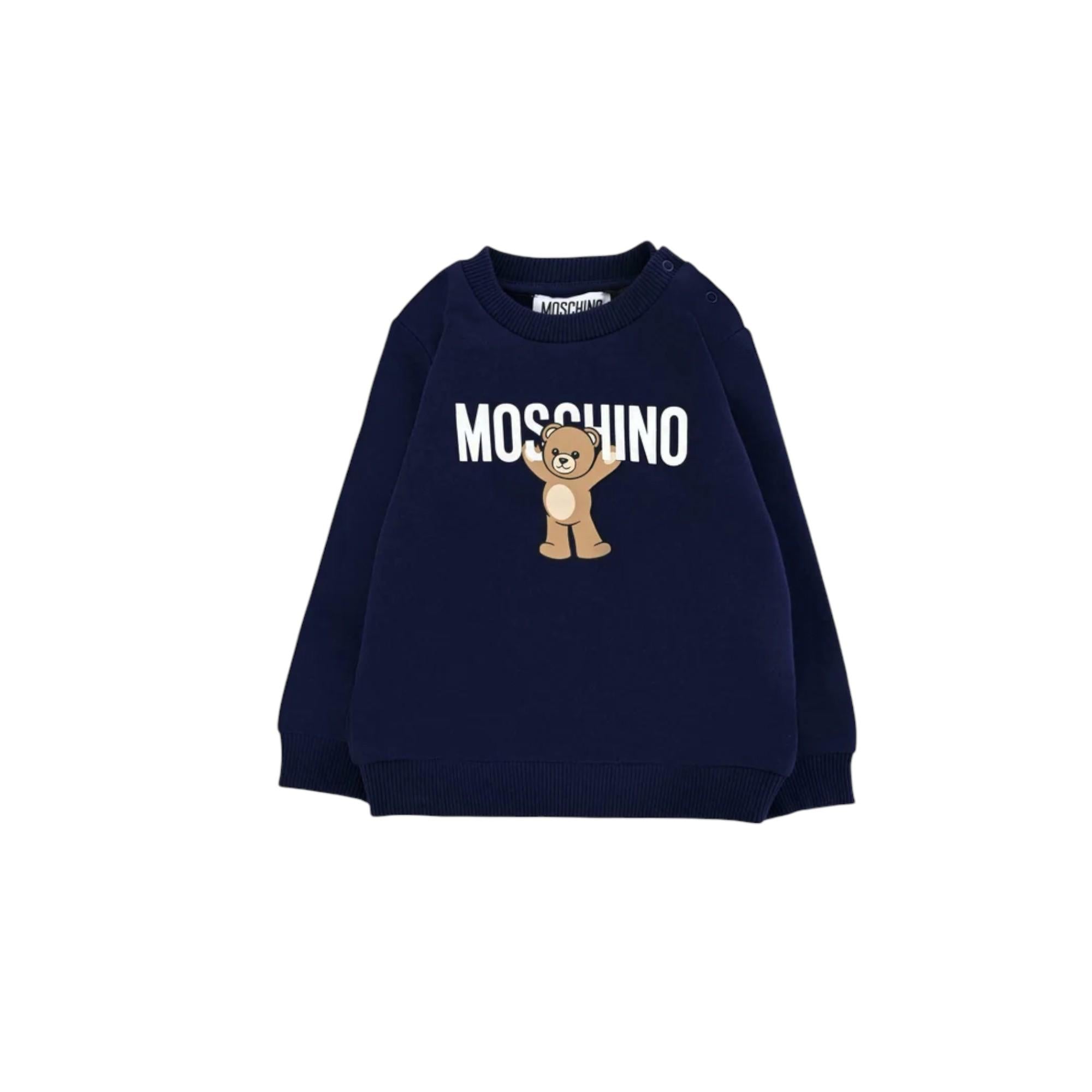 Felpa Blu MOSCHINO BABY MNF060-LCA4040016 MOSCHINO BABY