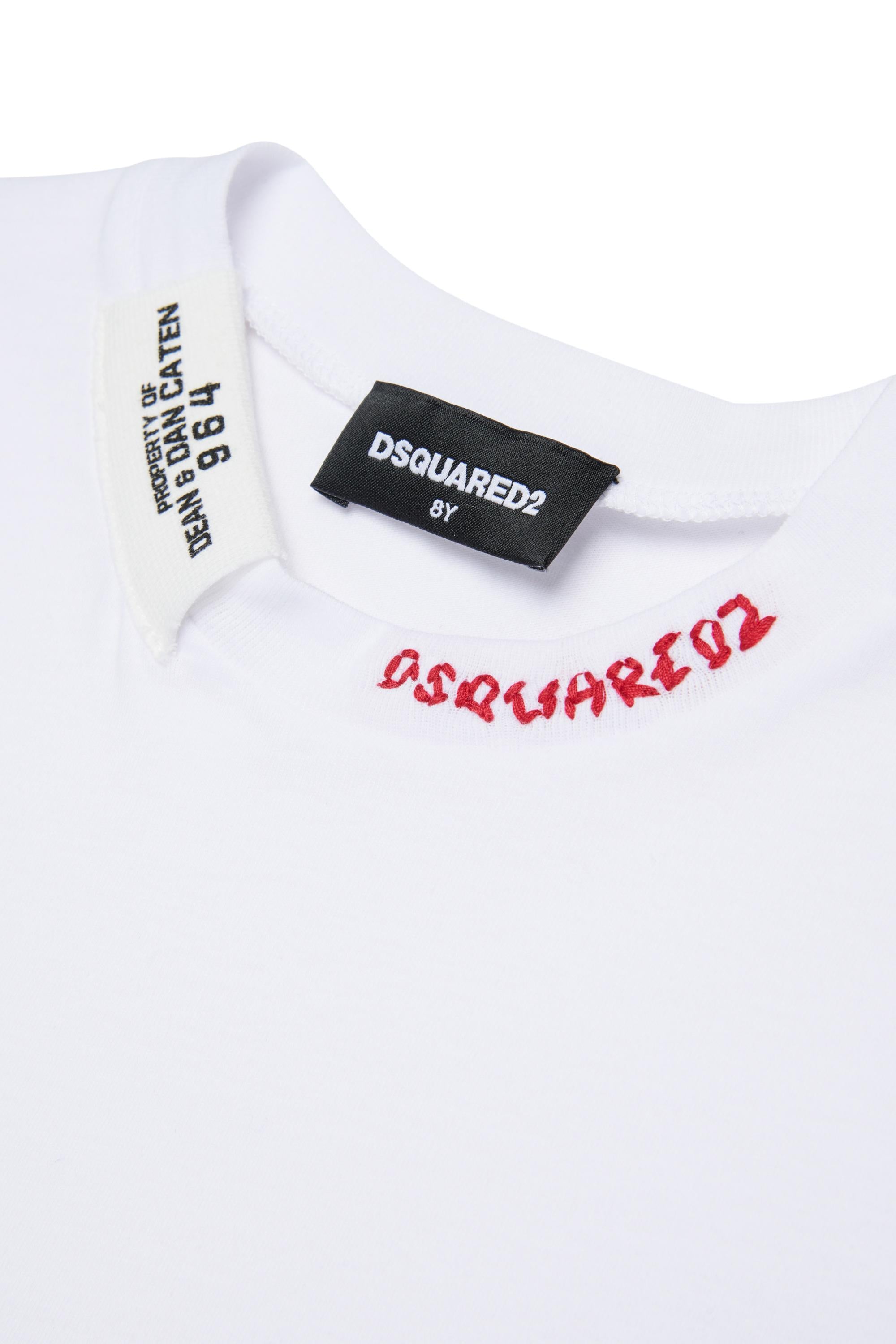 T-shirt Bianco DSQUARED2 DQ3161-D0AGPDQ100 DSQUARED2
