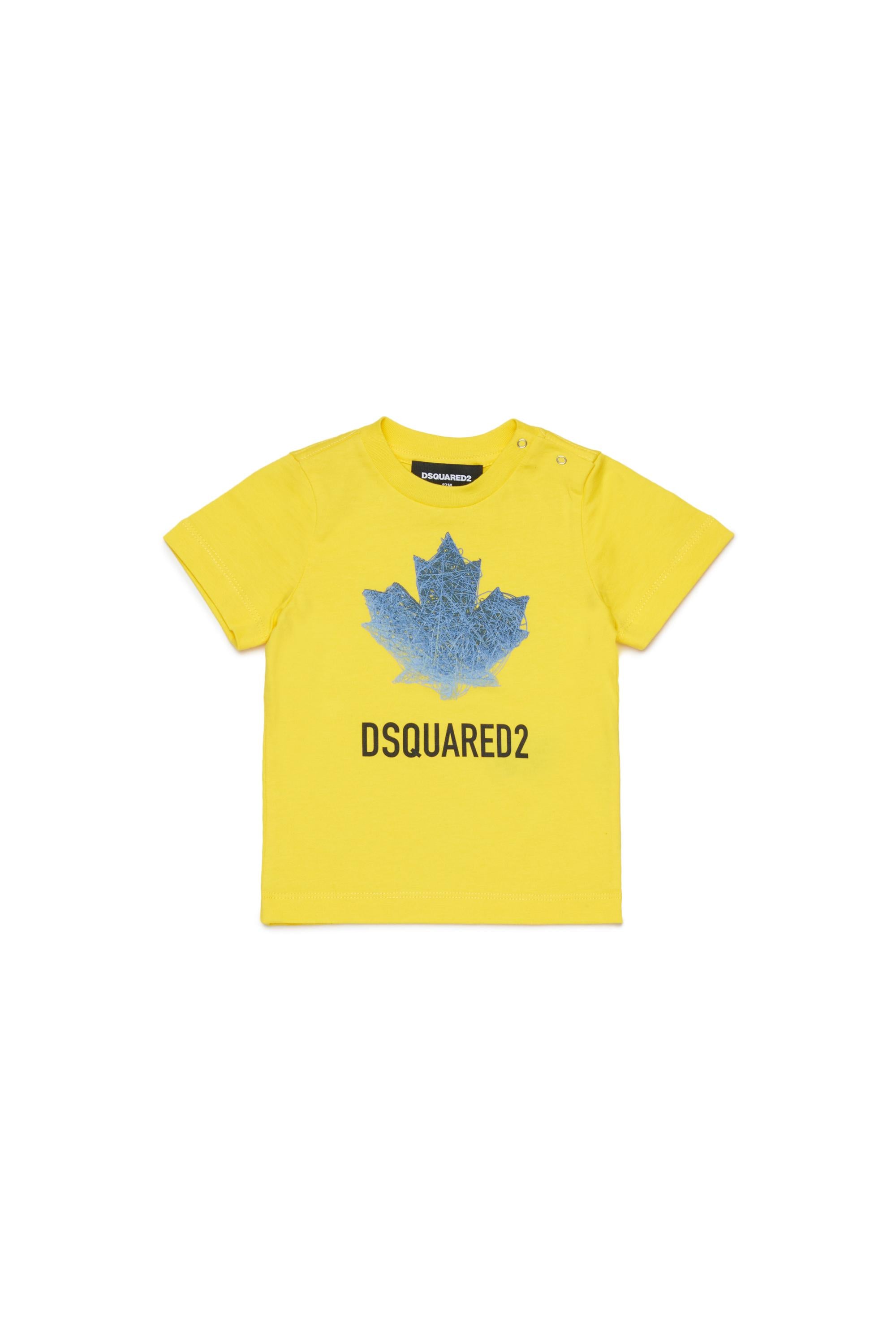 T-shirt Giallo DSQUARED2 DQ3278-D00XMDQ220 DSQUARED2