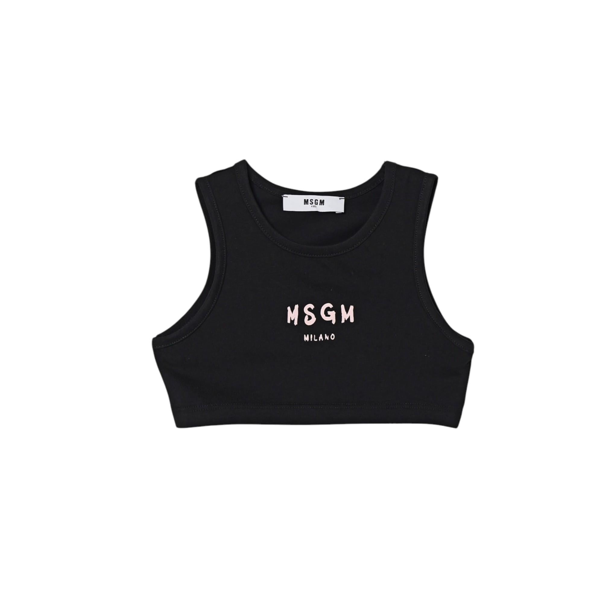 T-shirt Nero/pink MSGM 