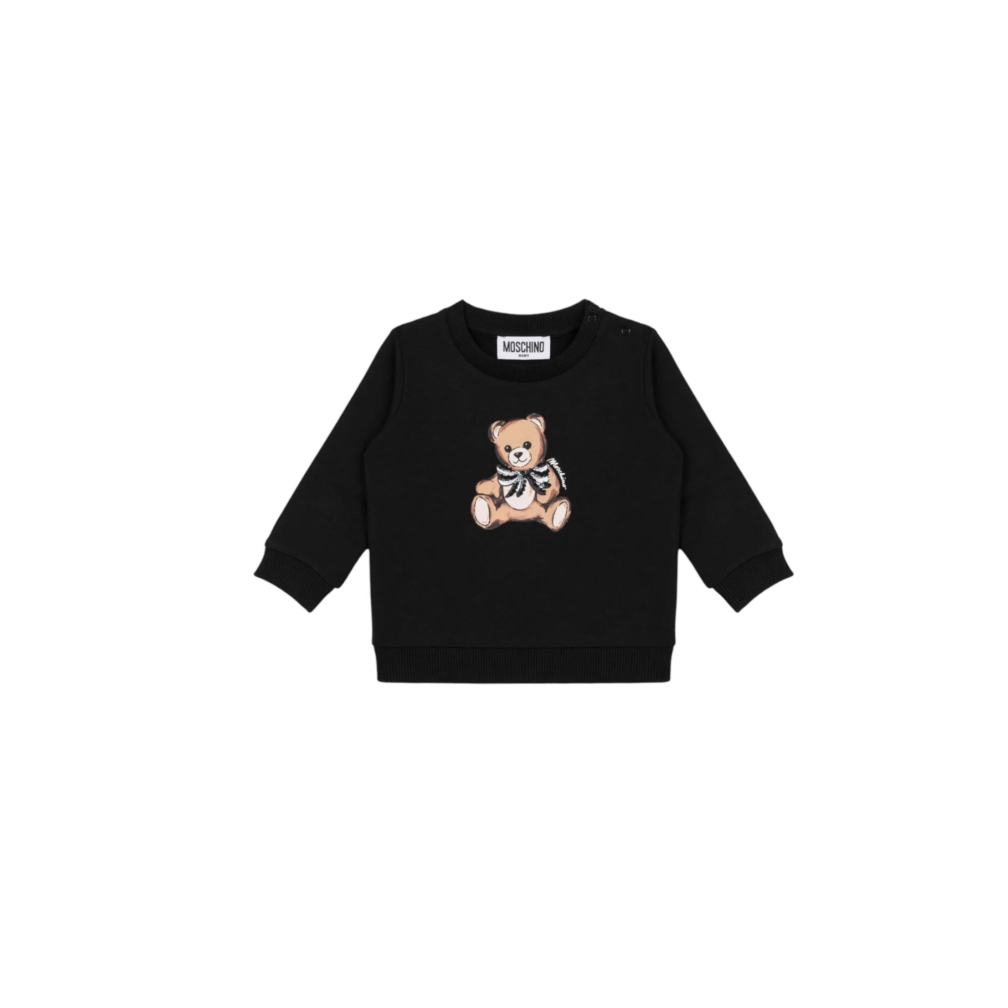 Felpa Nero MOSCHINO BABY MFF02K-LDA1660100 MOSCHINO BABY