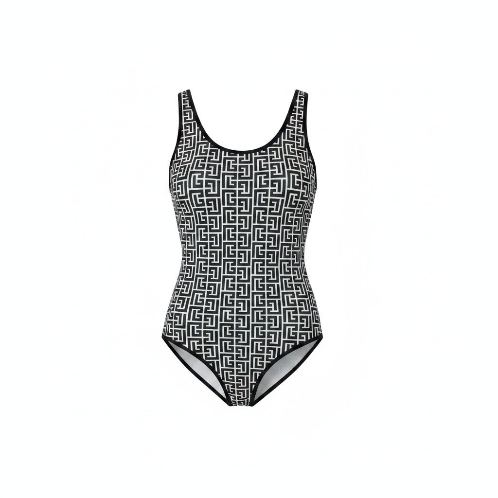 Costume intero Bianco/nero BALMAIN 