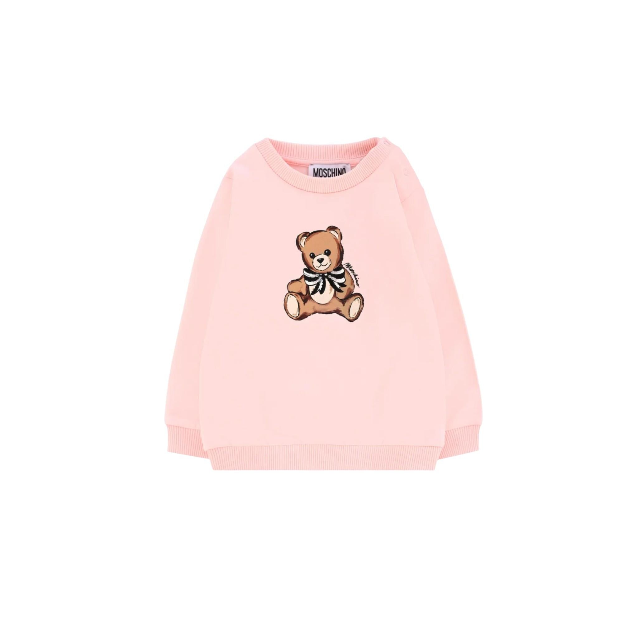 Felpa Rosa MOSCHINO BABY MFF02K-LDA1650209 MOSCHINO BABY