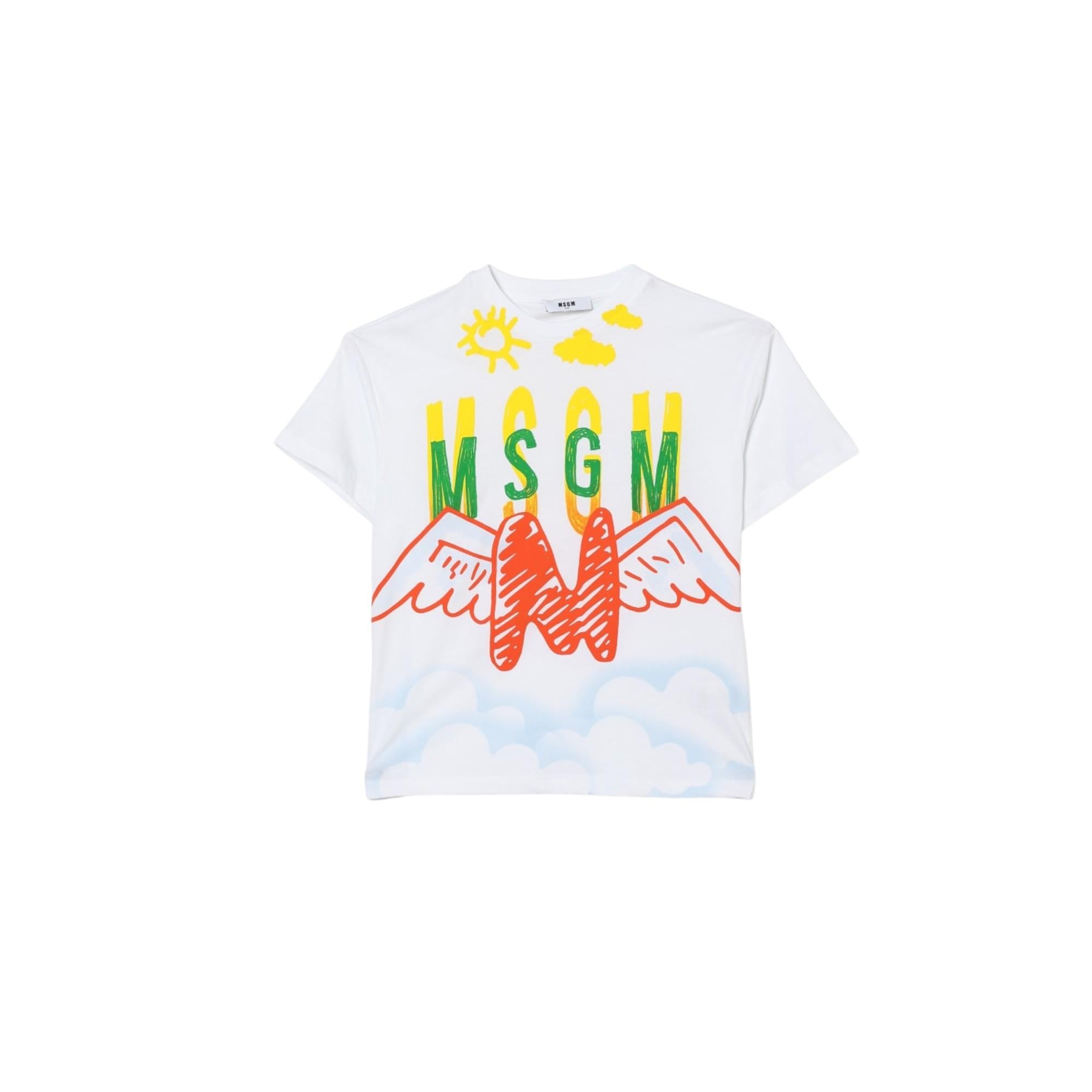T-shirt Bianco MSGM 