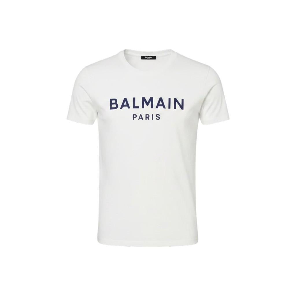 T-shirt Bianco/blu BALMAIN 