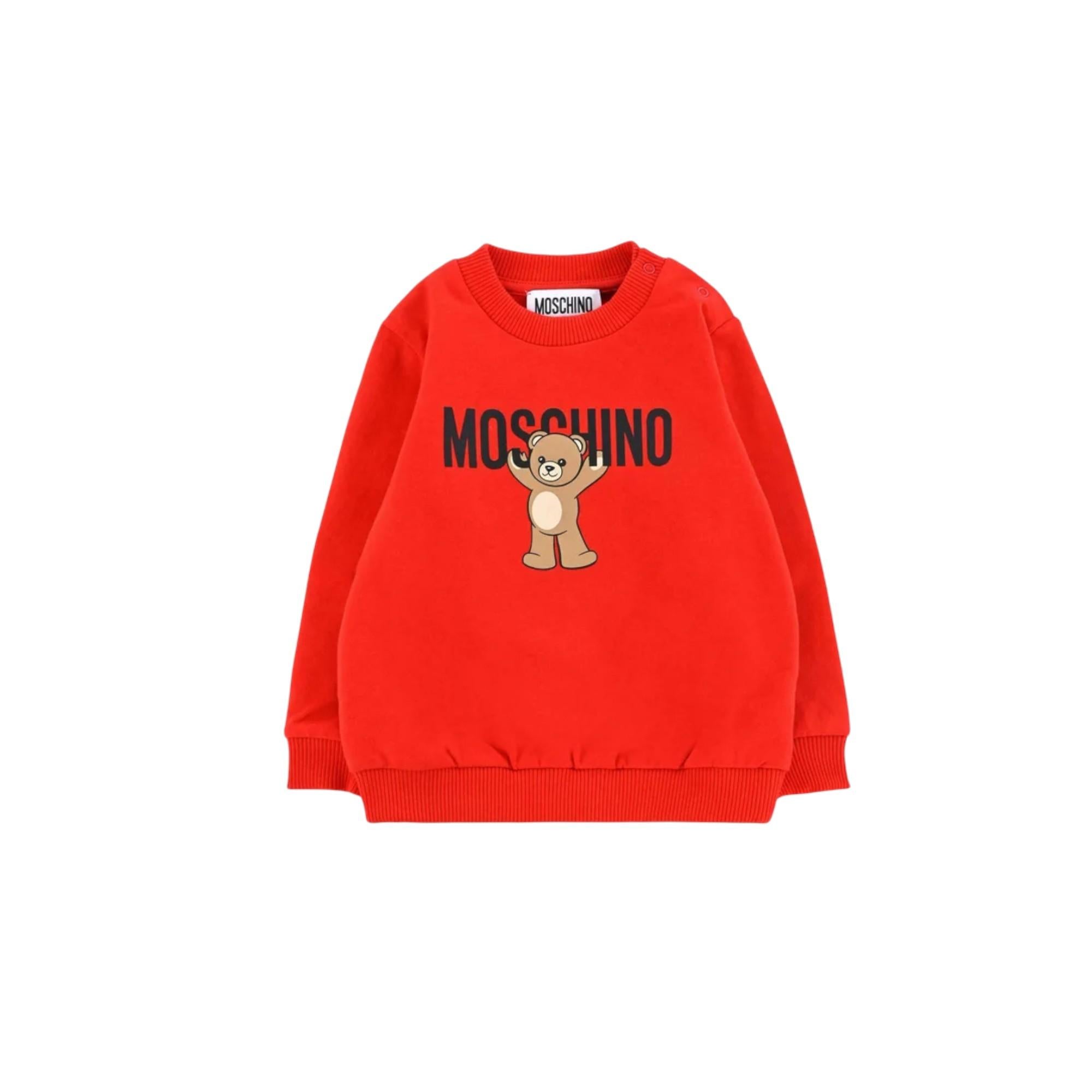 Felpa Red MOSCHINO BABY MNF060-LCA4050109 MOSCHINO BABY