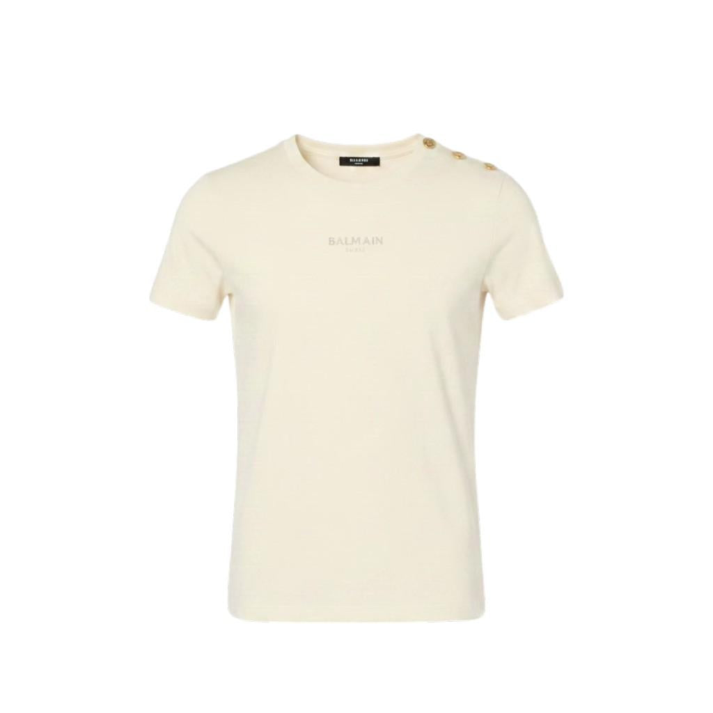 T-shirt Bianco/oro BALMAIN 