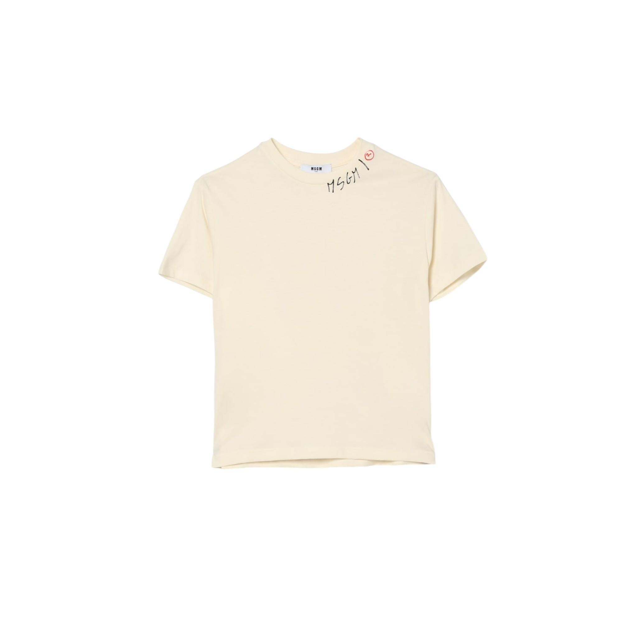 T-shirt Crema MSGM 