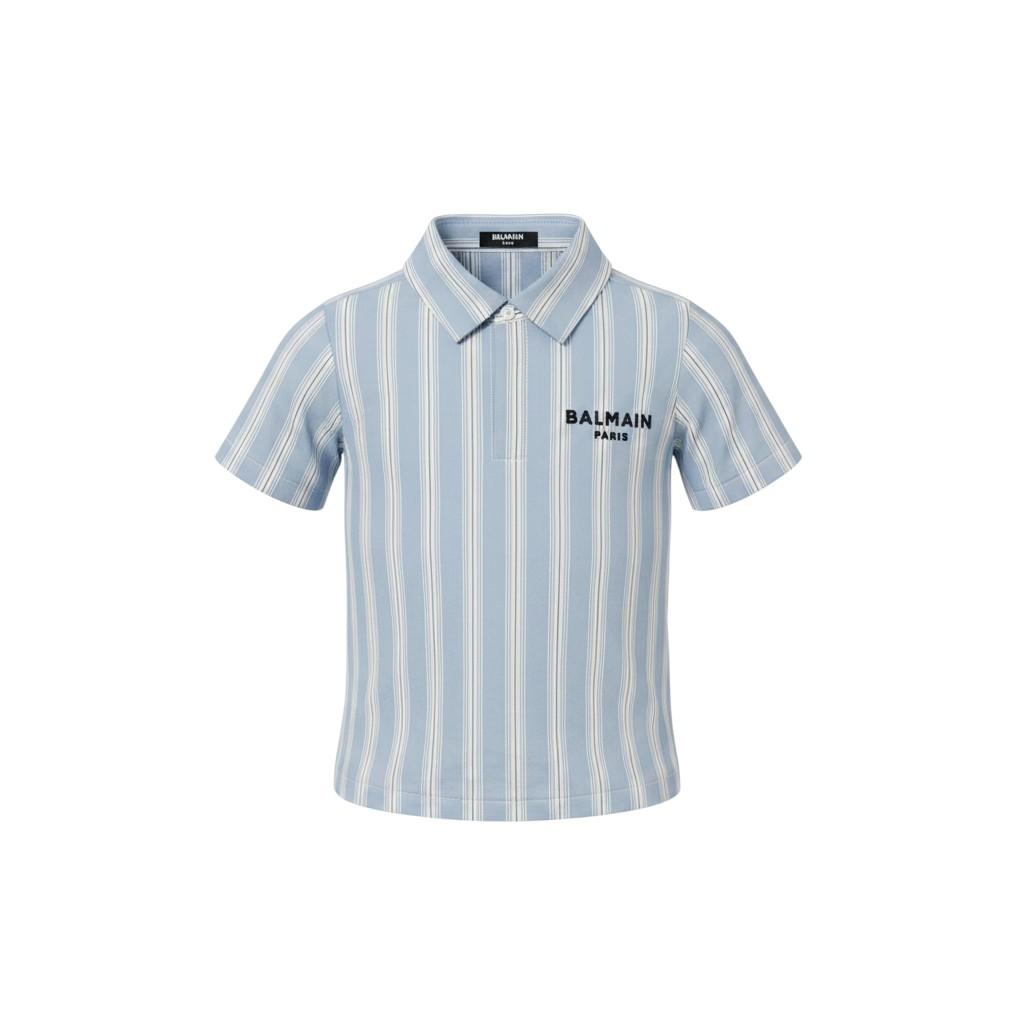 Camicia Celeste/bianco BALMAIN 