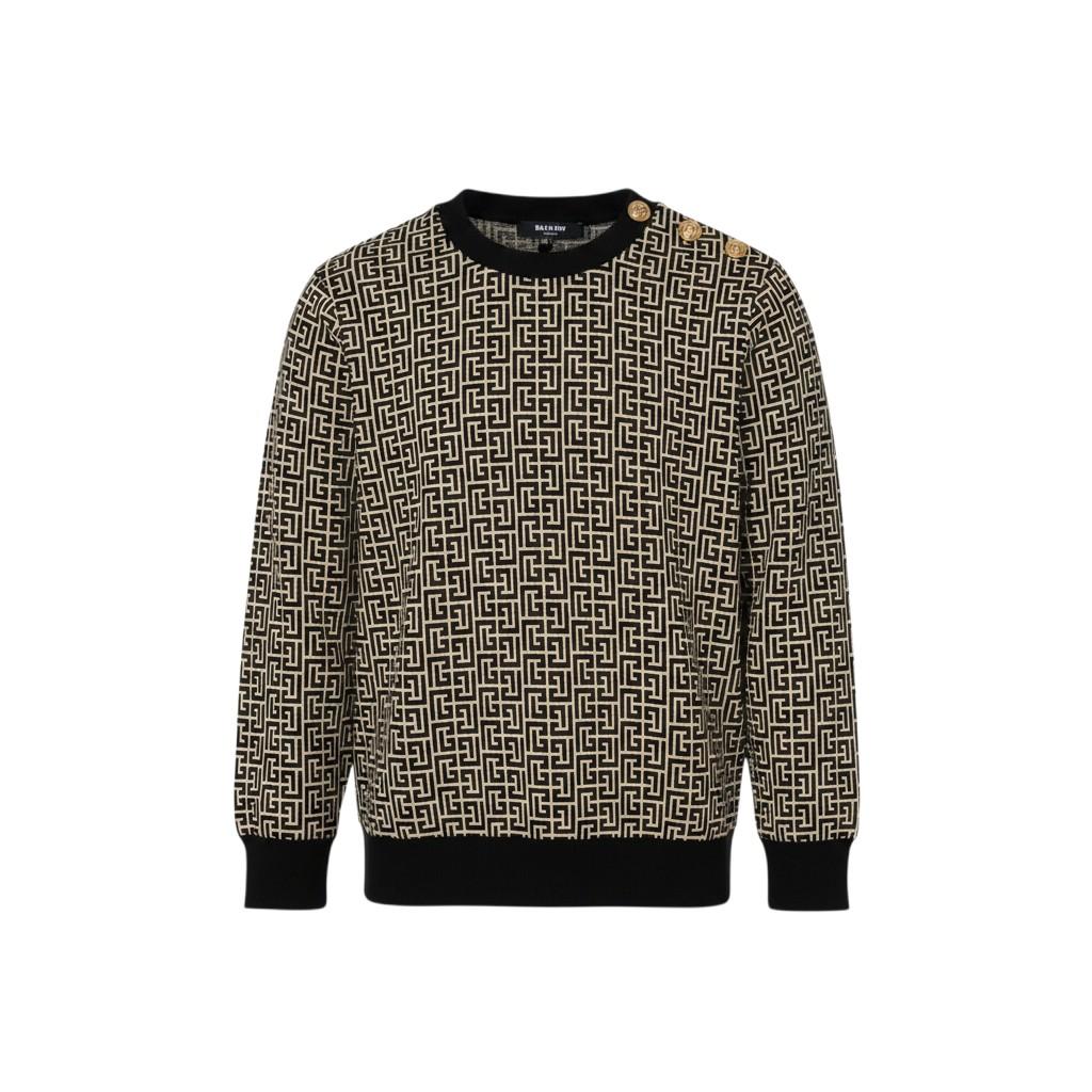 Felpa Crema/nero BALMAIN 